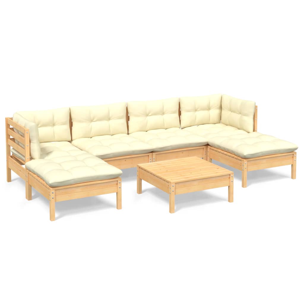 8720286868591_a_en_hd_1 vidaXL 7 Piece Garden Lounge Set with Cream Cushions Pinewood - Image 2