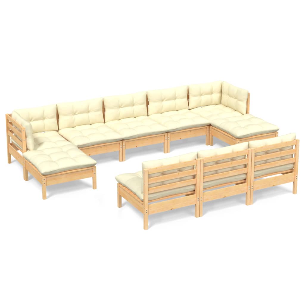 8720286868898_a_en_hd_1 vidaXL 10 Piece Garden Lounge Set with Cream Cushions Pinewood - Image 2
