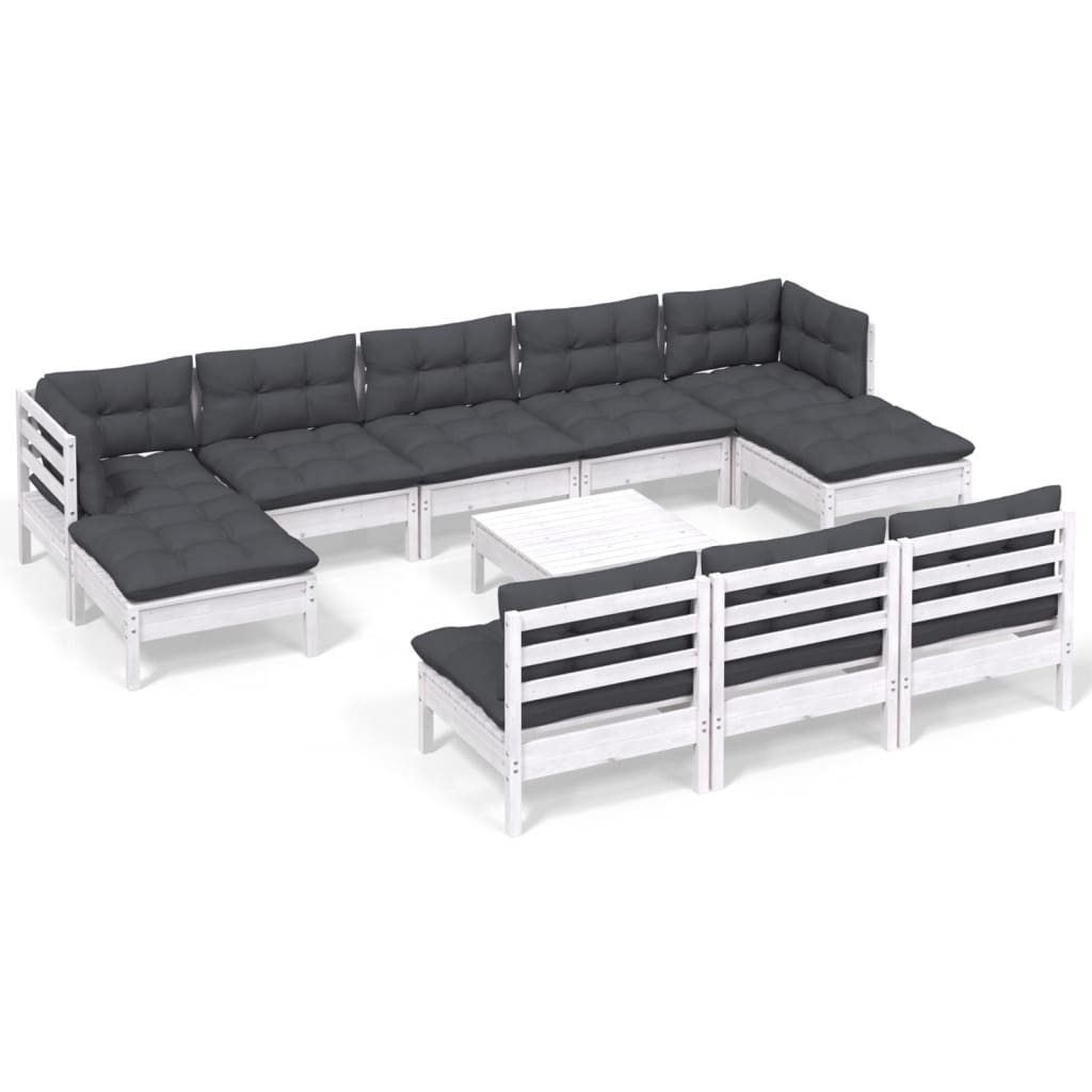 8720286868966_a_en_hd_1 vidaXL 11 Piece Garden Lounge Set with Cushions White Pinewood - Image 2