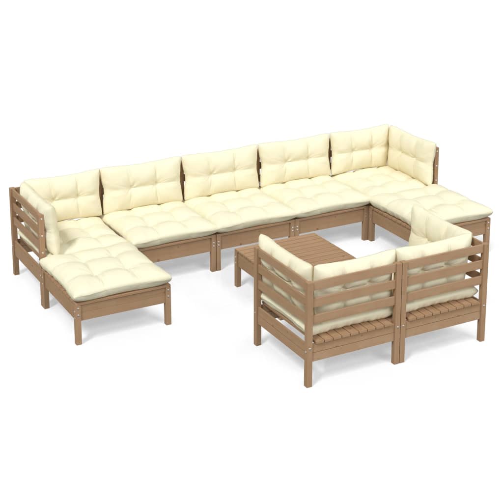 8720286869109_a_en_hd_1 vidaXL 10 Piece Garden Lounge Set with Cushions Honey Brown Pinewood - Image 2