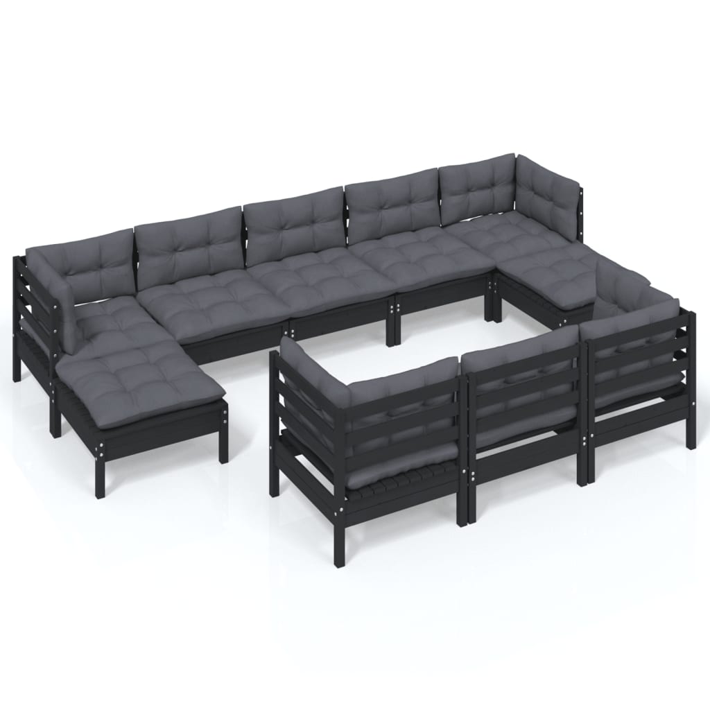 8720286869178_a_en_hd_1 vidaXL 10 Piece Garden Lounge Set with Cushions Black Solid Pinewood - Image 2