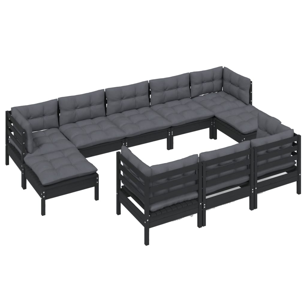 8720286869178_g_en_hd_1 vidaXL 10 Piece Garden Lounge Set with Cushions Black Solid Pinewood - Image 3