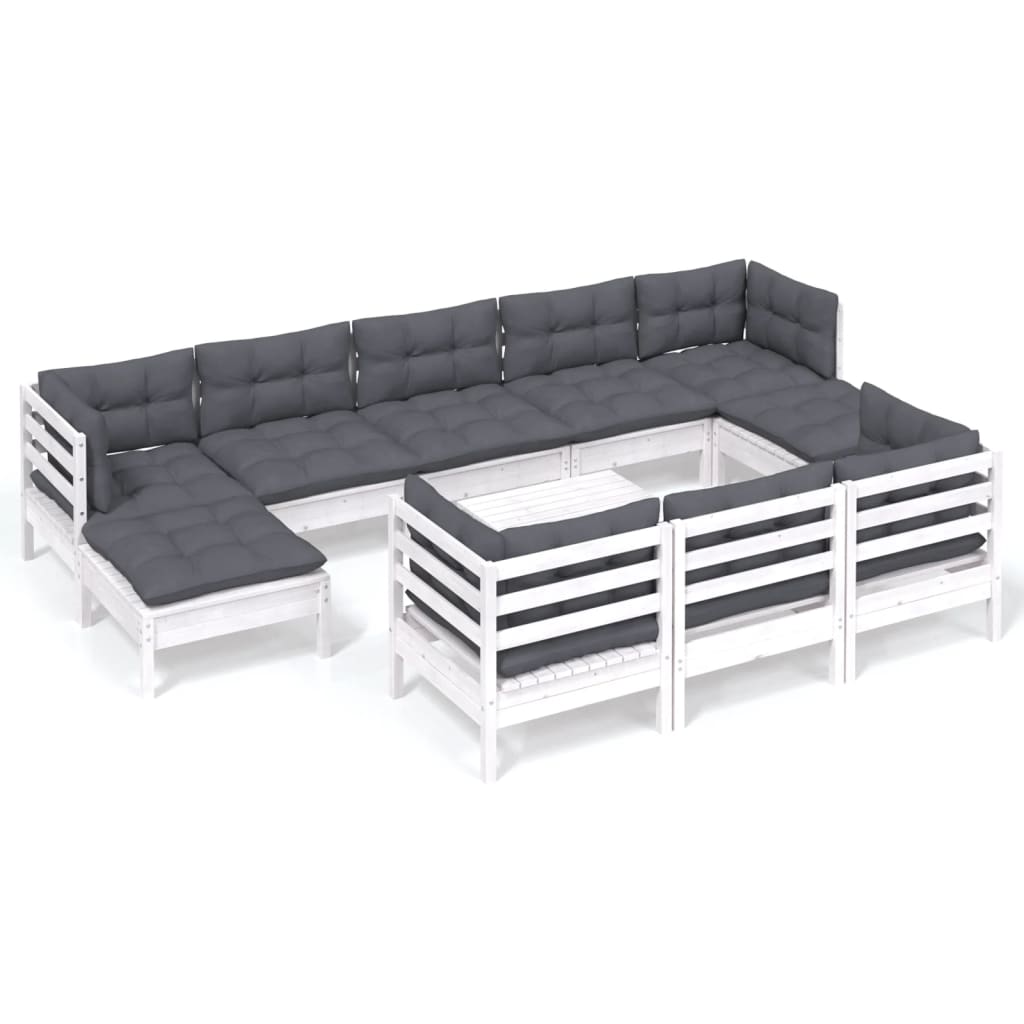 8720286869208_a_en_hd_1 vidaXL 11 Piece Garden Lounge Set with Cushions White Solid Pinewood - Image 2