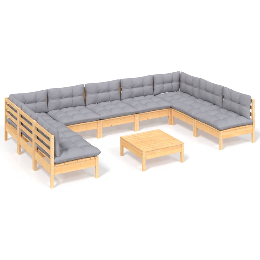 8720286869543_a_en_hd_1 vidaXL 10 Piece Garden Lounge Set with Grey Cushions Solid Pinewood - Image 2