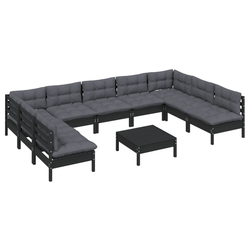 8720286869598_g_en_hd_1 vidaXL 10 Piece Garden Lounge Set with Cushions Black Solid Pinewood - Image 3