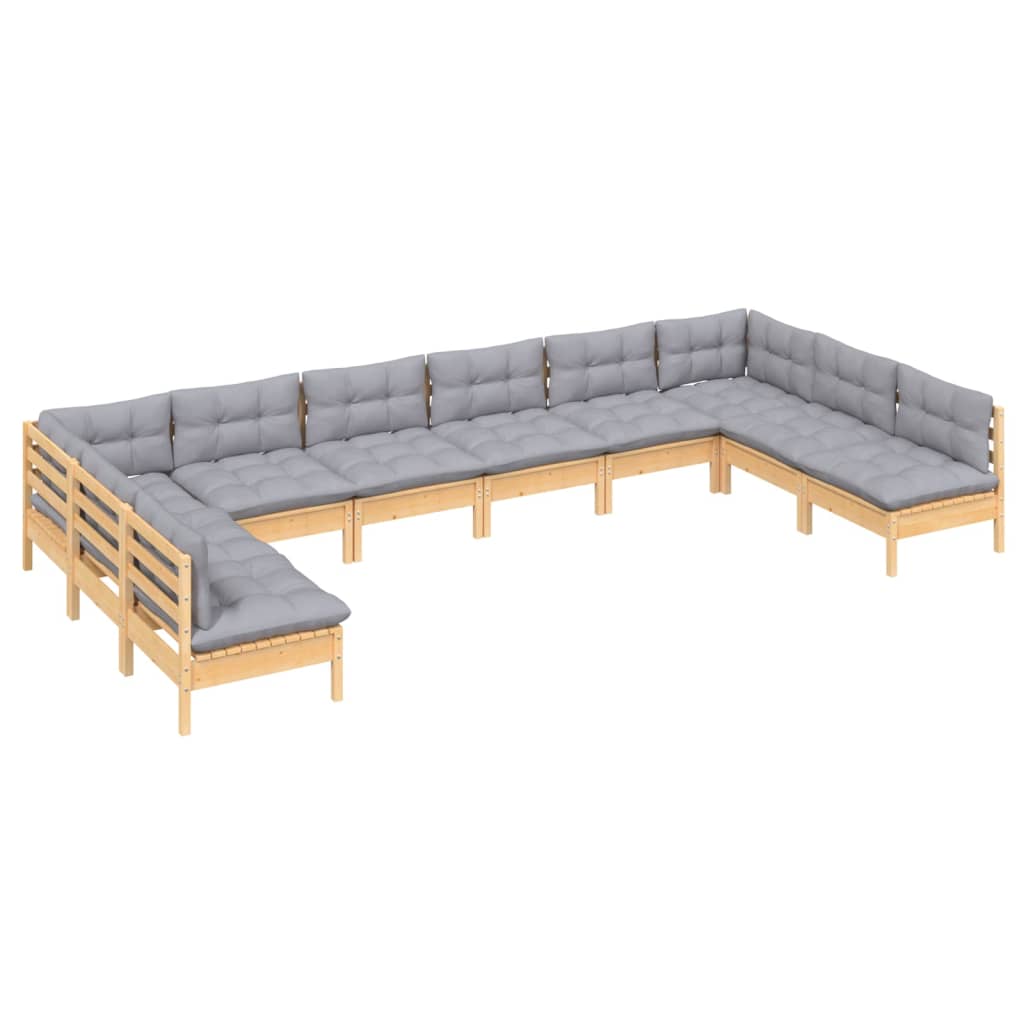 8720286869604_g_en_hd_1 vidaXL 10 Piece Garden Lounge Set with Grey Cushions Solid Pinewood - Image 3