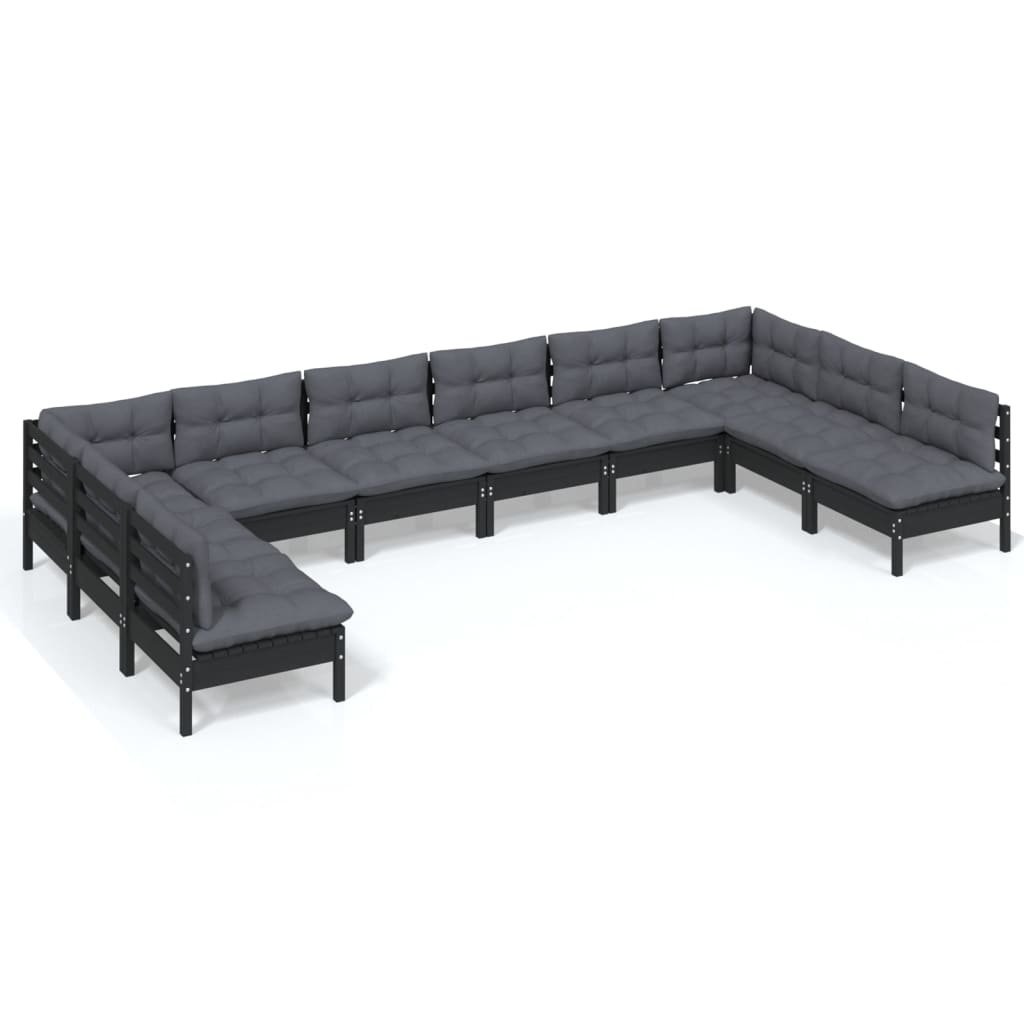 8720286869659_a_en_hd_1 vidaXL 10 Piece Garden Lounge Set with Cushions Black Solid Pinewood - Image 2