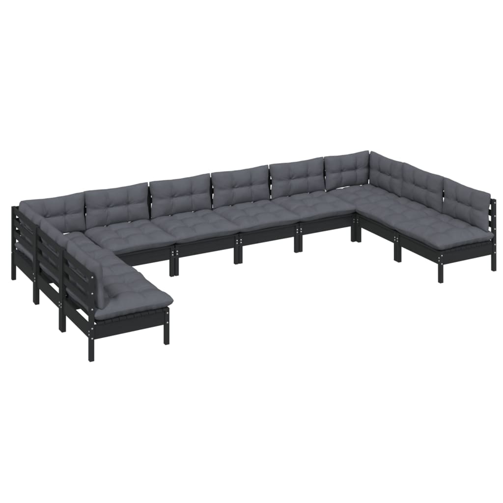 8720286869659_g_en_hd_1 vidaXL 10 Piece Garden Lounge Set with Cushions Black Solid Pinewood - Image 3