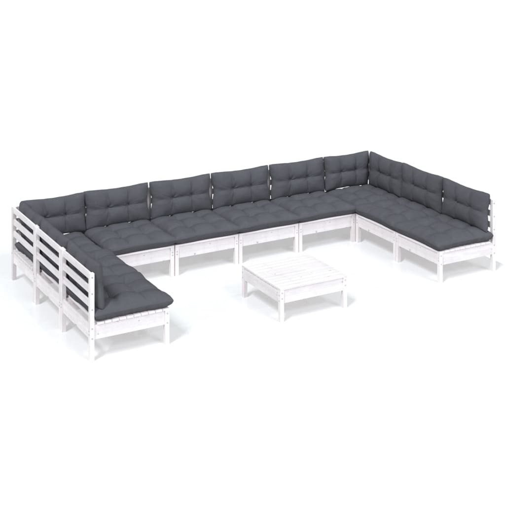 8720286869680_a_en_hd_1 vidaXL 11 Piece Garden Lounge Set with Cushions White Solid Pinewood - Image 2
