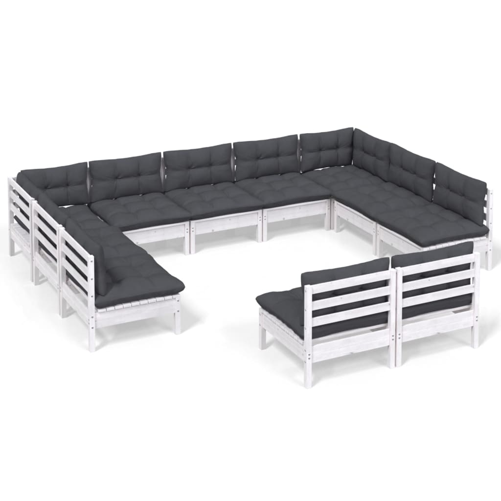 8720286869864_a_en_hd_1 vidaXL 11 Piece Garden Lounge Set with Cushions White Solid Pinewood - Image 2