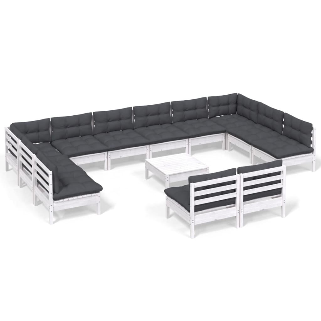 8720286870044_a_en_hd_1 vidaXL 13 Piece Garden Lounge Set with Cushions White Solid Pinewood - Image 2