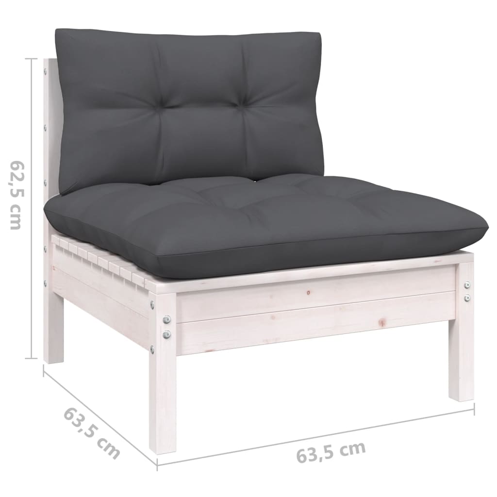 8720286870044_g_en_hd_7 vidaXL 13 Piece Garden Lounge Set with Cushions White Solid Pinewood - Image 9