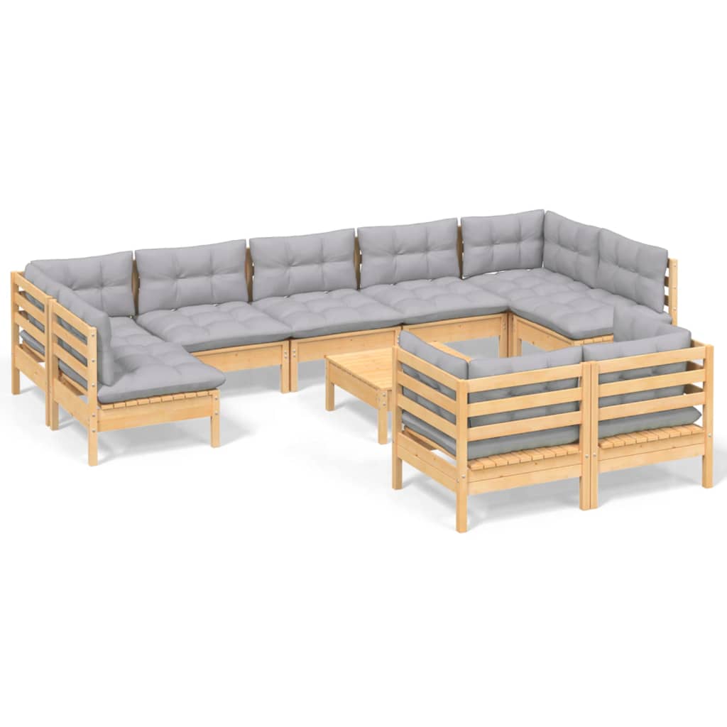 8720286870266_a_en_hd_1 vidaXL 10 Piece Garden Lounge Set with Grey Cushions Solid Pinewood - Image 2