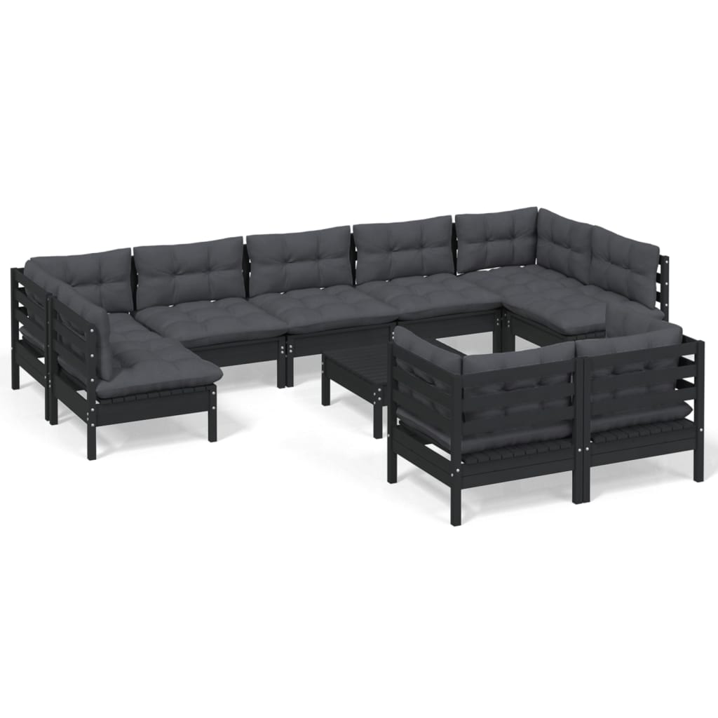 8720286870310_a_en_hd_1 vidaXL 10 Piece Garden Lounge Set with Cushions Black Solid Pinewood - Image 2