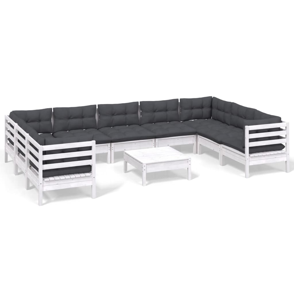 8720286871003_a_en_hd_1 vidaXL 10 Piece Garden Lounge Set with Cushions White Pinewood - Image 2