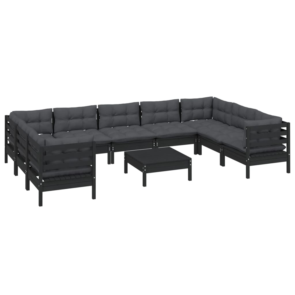 8720286871034_g_en_hd_1 vidaXL 10 Piece Garden Lounge Set with Cushions Black Pinewood - Image 3