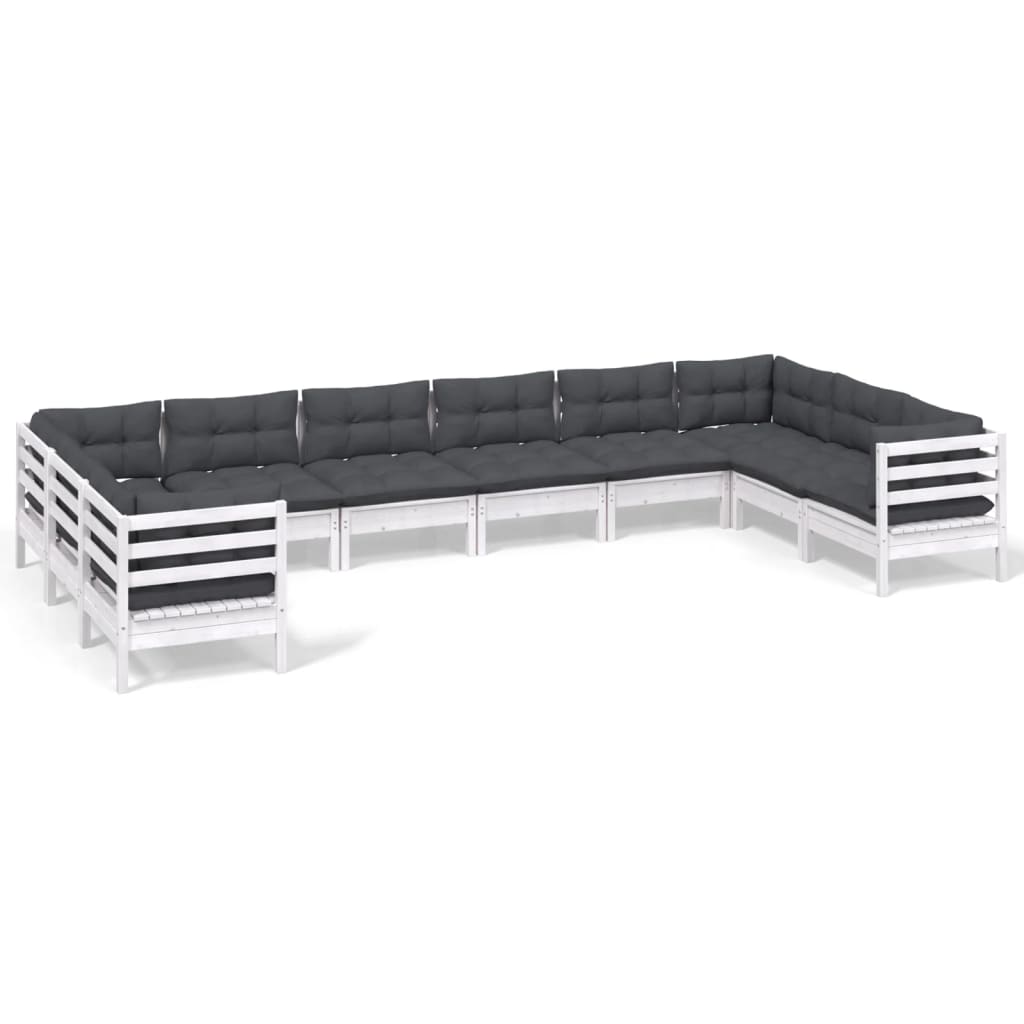8720286871065_a_en_hd_1 vidaXL 10 Piece Garden Lounge Set with Cushions White Pinewood - Image 2