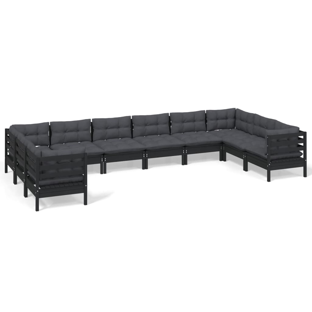 8720286871096_a_en_hd_1 vidaXL 10 Piece Garden Lounge Set with Cushions Black Pinewood - Image 2