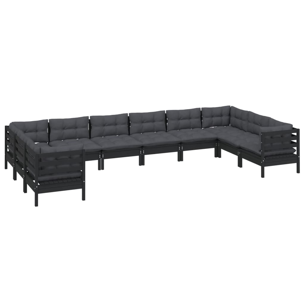 8720286871096_g_en_hd_1 vidaXL 10 Piece Garden Lounge Set with Cushions Black Pinewood - Image 3