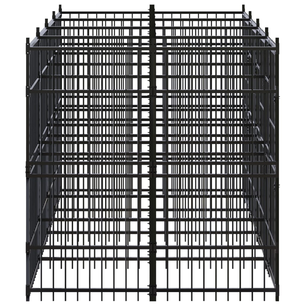 8720286871188_g_en_hd_2 vidaXL Outdoor Dog Kennel Steel 7.37 m² - Image 3