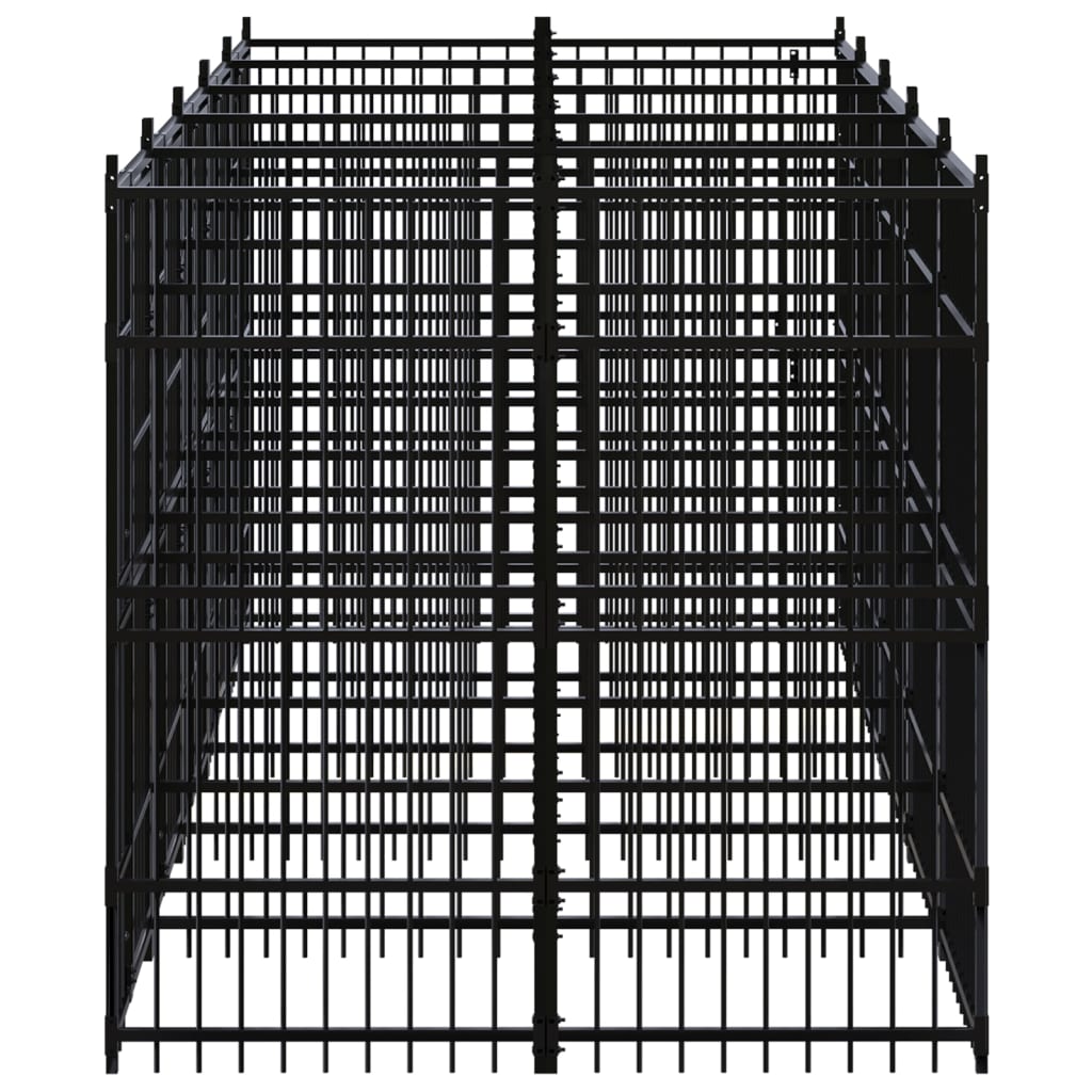 8720286871195_g_en_hd_2 vidaXL Outdoor Dog Kennel Steel 9.22 m² - Image 3