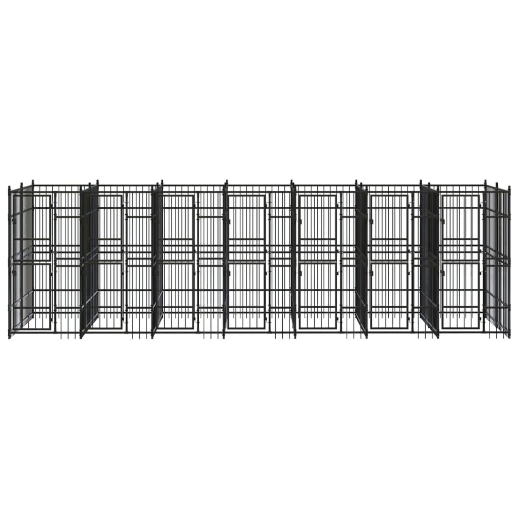 8720286871218_g_en_hd_1 vidaXL Outdoor Dog Kennel Steel 12.9 m² - Image 2