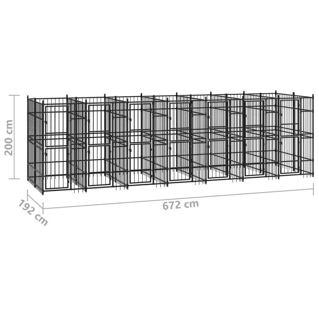 8720286871218_g_en_hd_6 vidaXL Outdoor Dog Kennel Steel 12.9 m² - Image 7