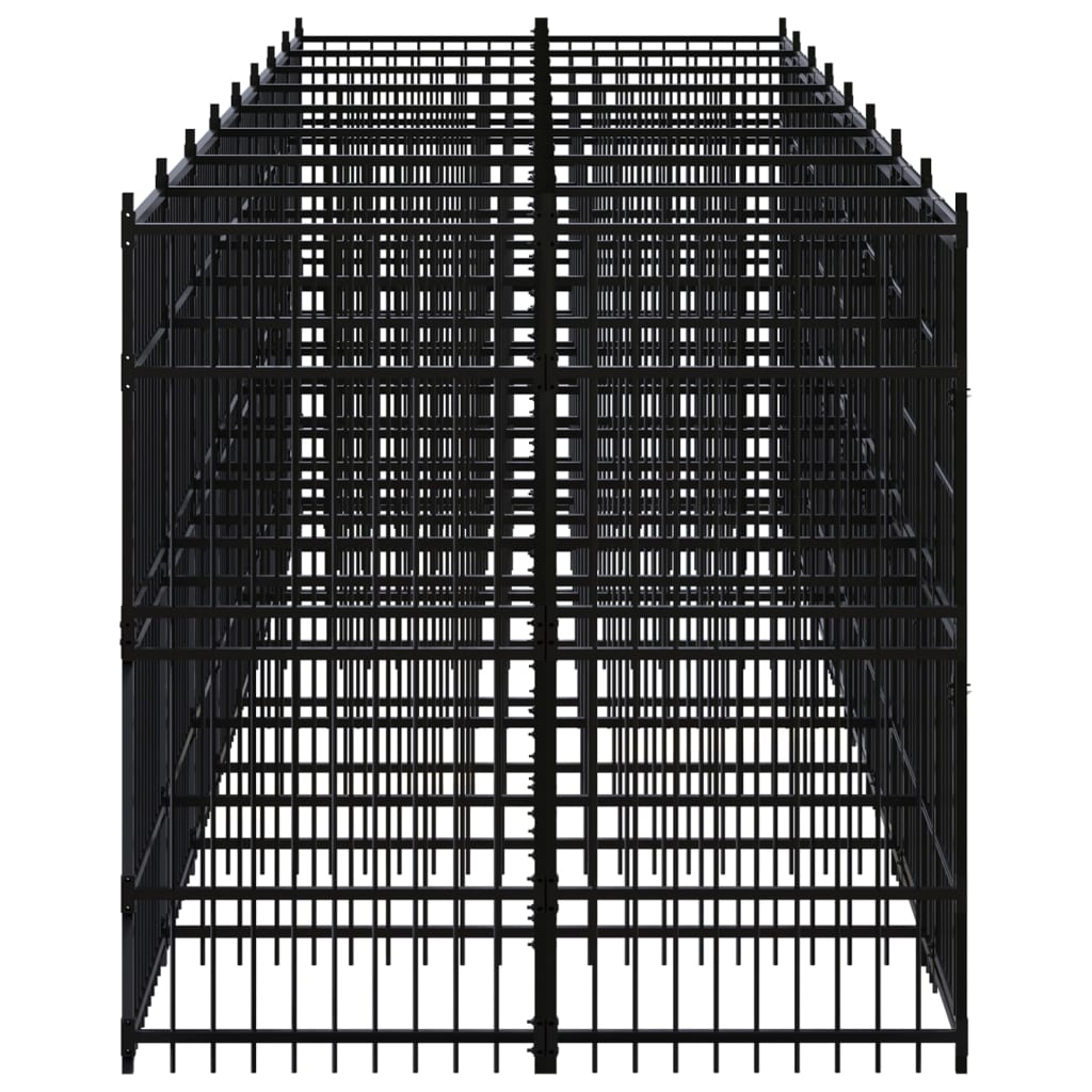 8720286871225_g_en_hd_2 vidaXL Outdoor Dog Kennel Steel 14.75 m² - Image 3