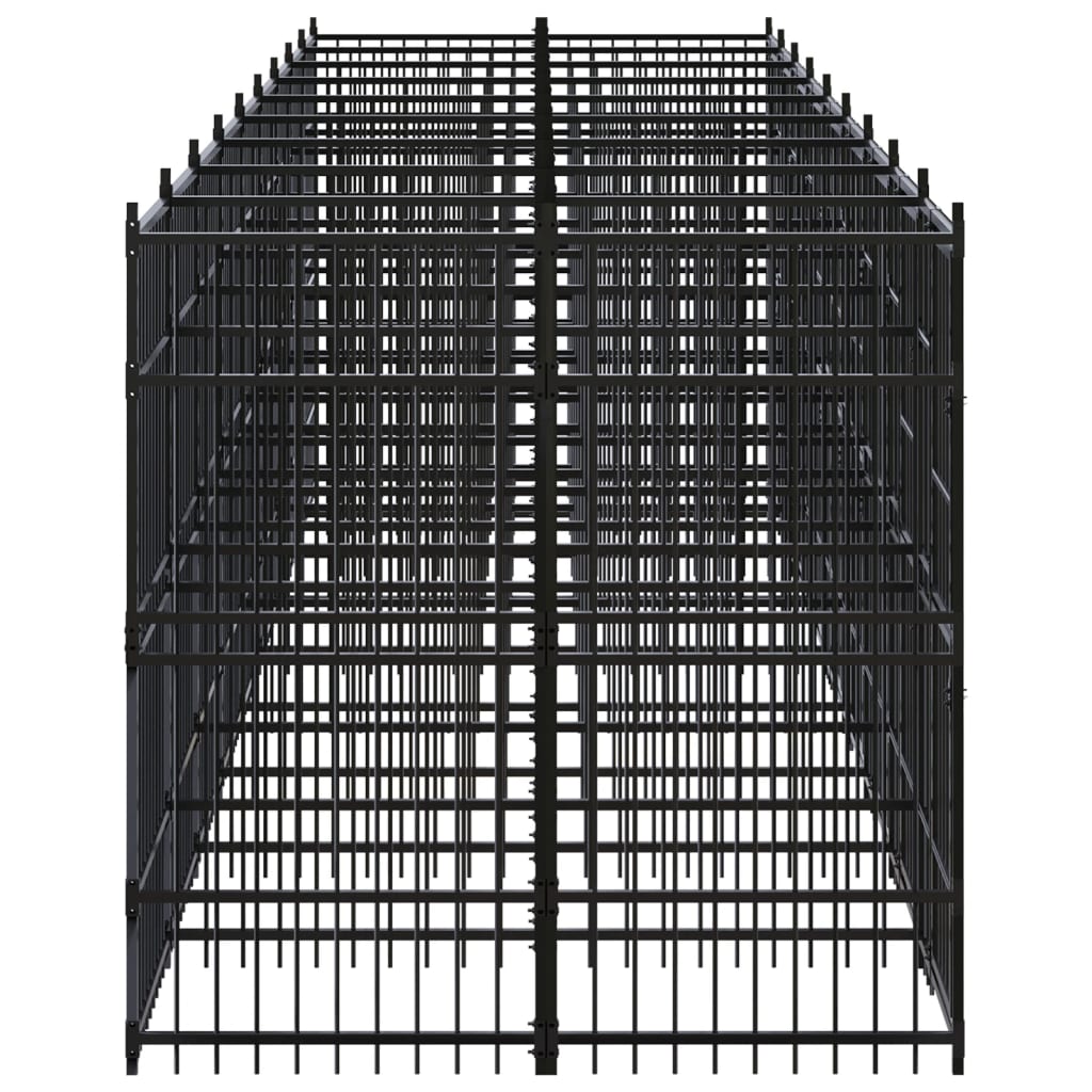 8720286871232_g_en_hd_2 vidaXL Outdoor Dog Kennel Steel 16.59 m² - Image 3