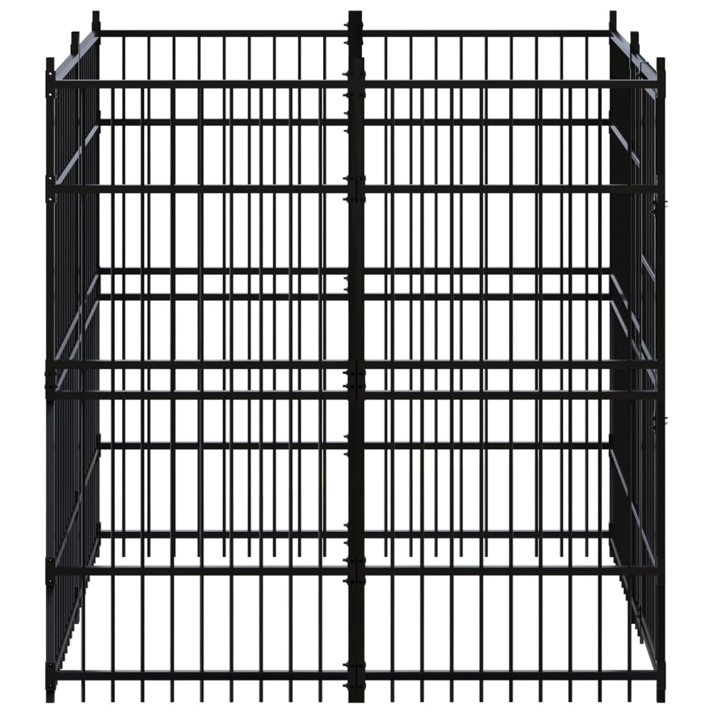 8720286871355_g_en_hd_2 vidaXL Outdoor Dog Kennel Steel 3.69 m² - Image 3