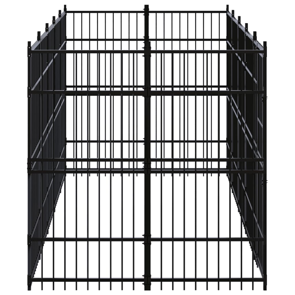 8720286871386_g_en_hd_2 vidaXL Outdoor Dog Kennel Steel 9.22 m² - Image 3