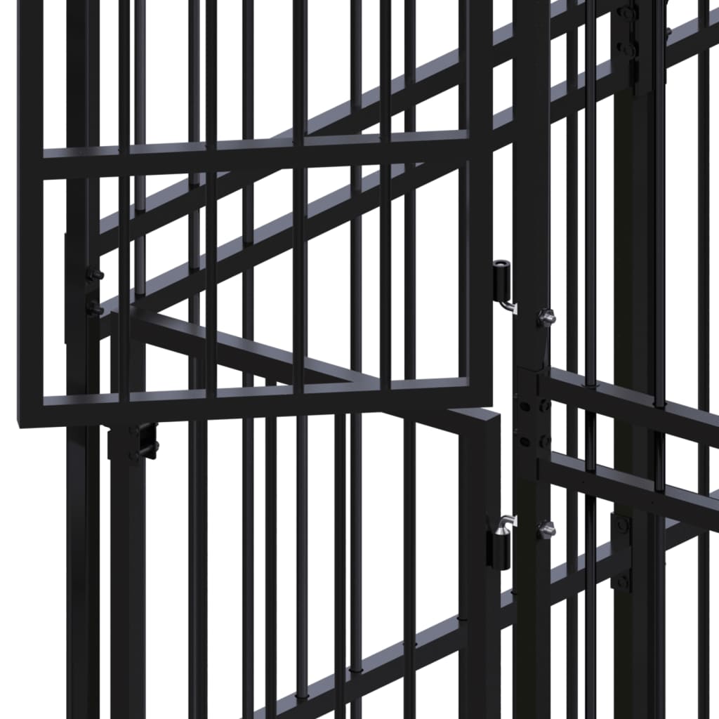 8720286871386_g_en_hd_4 vidaXL Outdoor Dog Kennel Steel 9.22 m² - Image 5