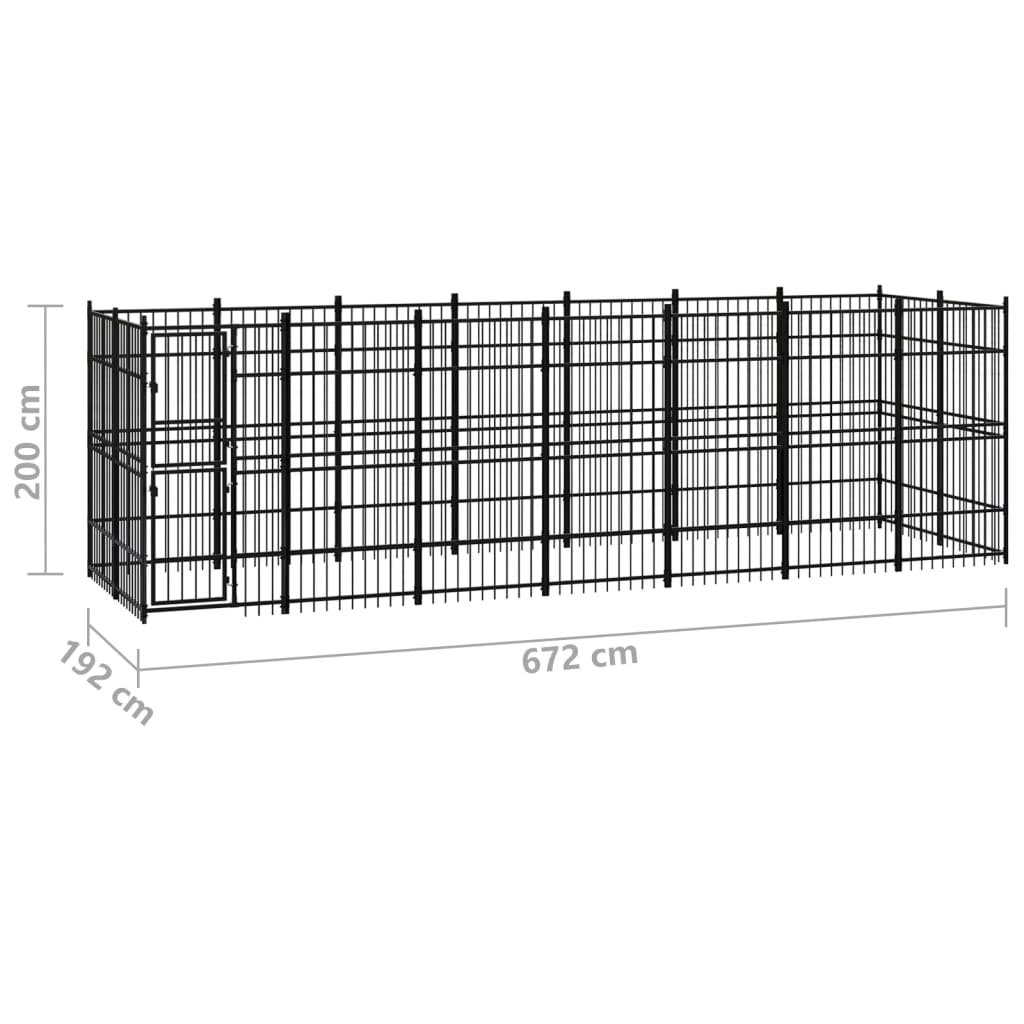 8720286871409_g_en_hd_6 vidaXL Outdoor Dog Kennel Steel 12.9 m² - Image 7