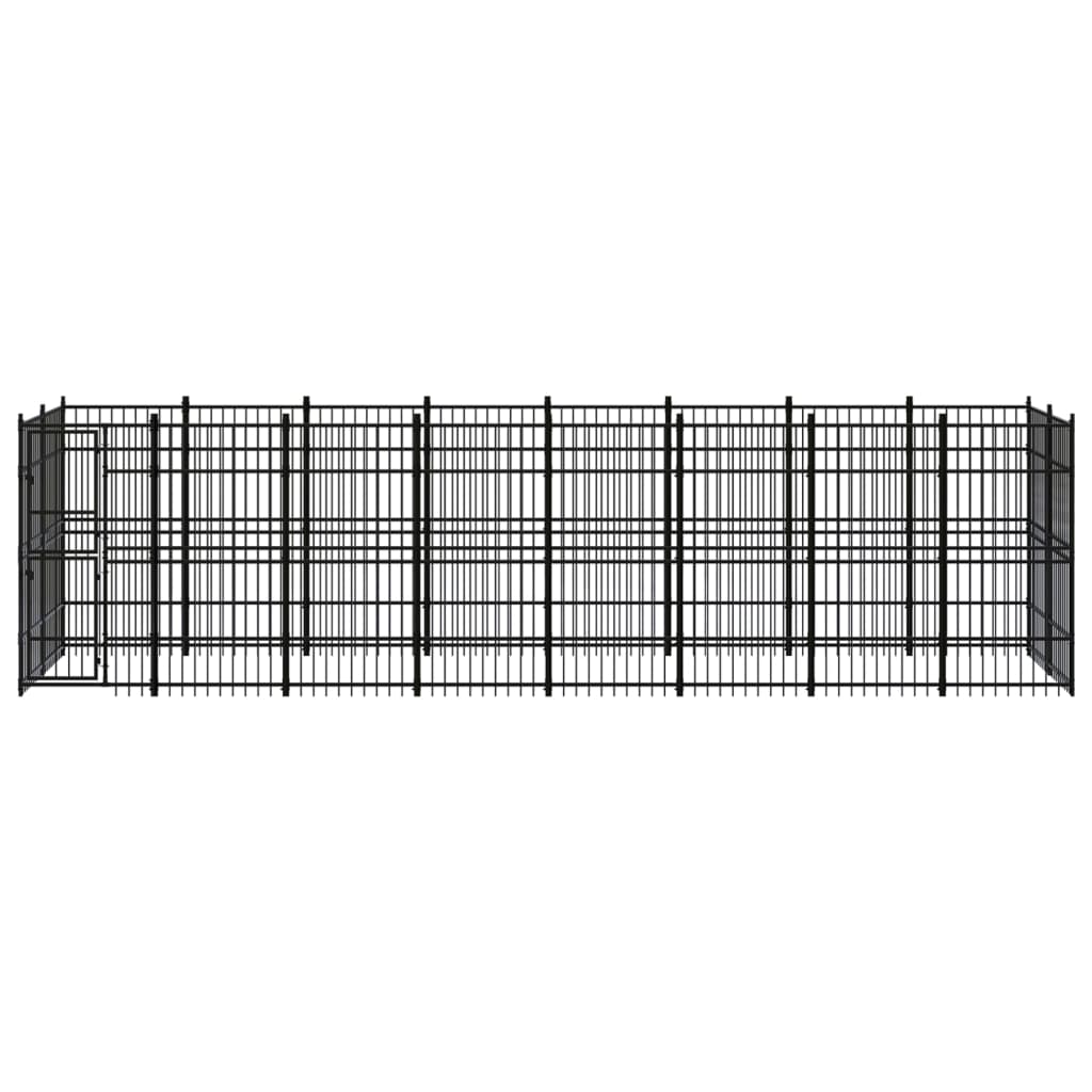 8720286871416_g_en_hd_1 vidaXL Outdoor Dog Kennel Steel 14.75 m² - Image 2
