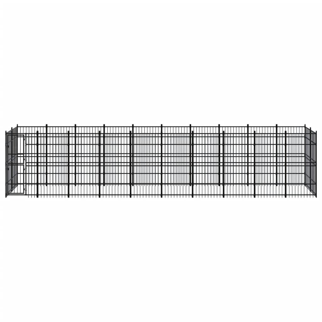8720286871430_g_en_hd_1 vidaXL Outdoor Dog Kennel Steel 18.43 m² - Image 2