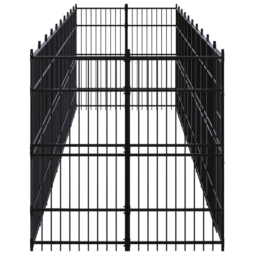 8720286871430_g_en_hd_2 vidaXL Outdoor Dog Kennel Steel 18.43 m² - Image 3