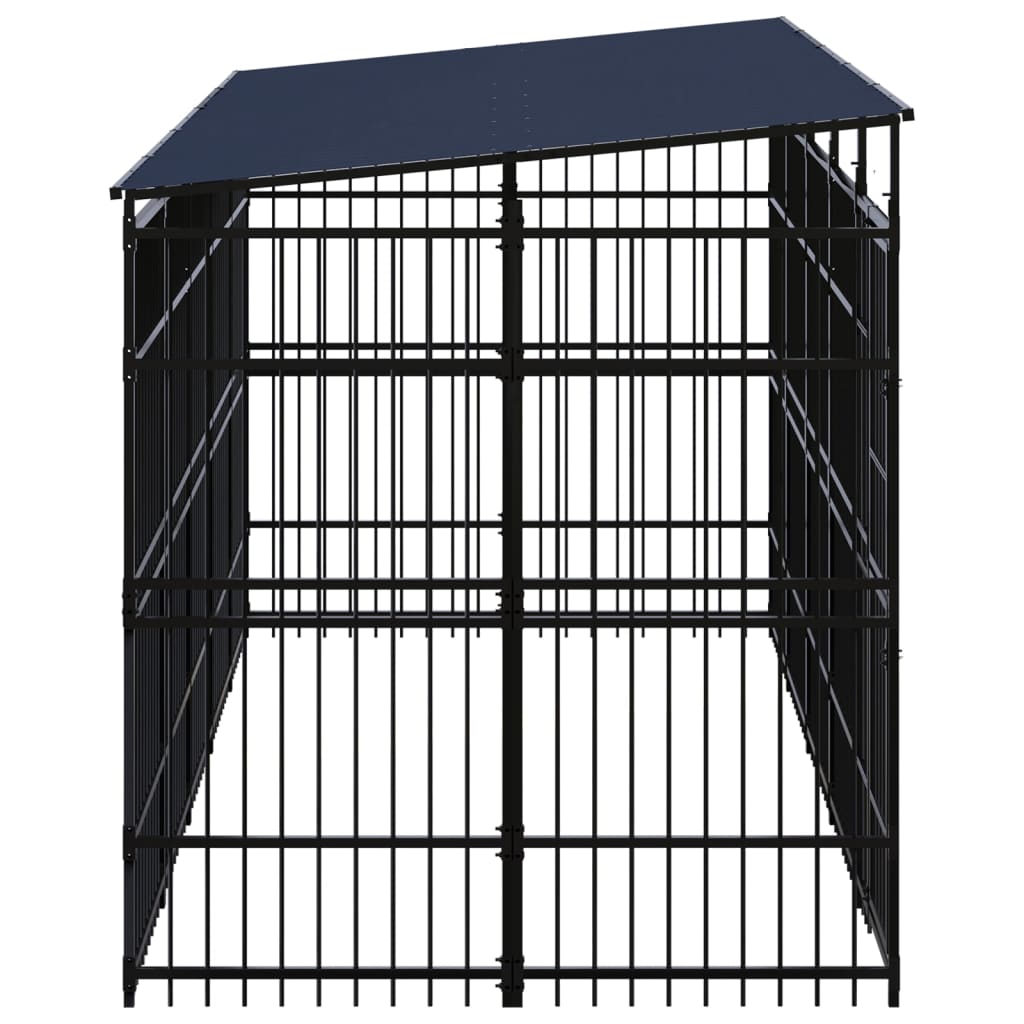 8720286871478_g_en_hd_2 vidaXL Outdoor Dog Kennel with Roof Steel 9.22 m² - Image 3