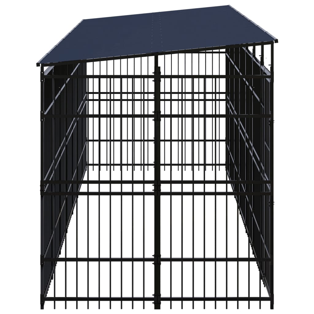 8720286871492_g_en_hd_2 vidaXL Outdoor Dog Kennel with Roof Steel 12.9 m² - Image 3