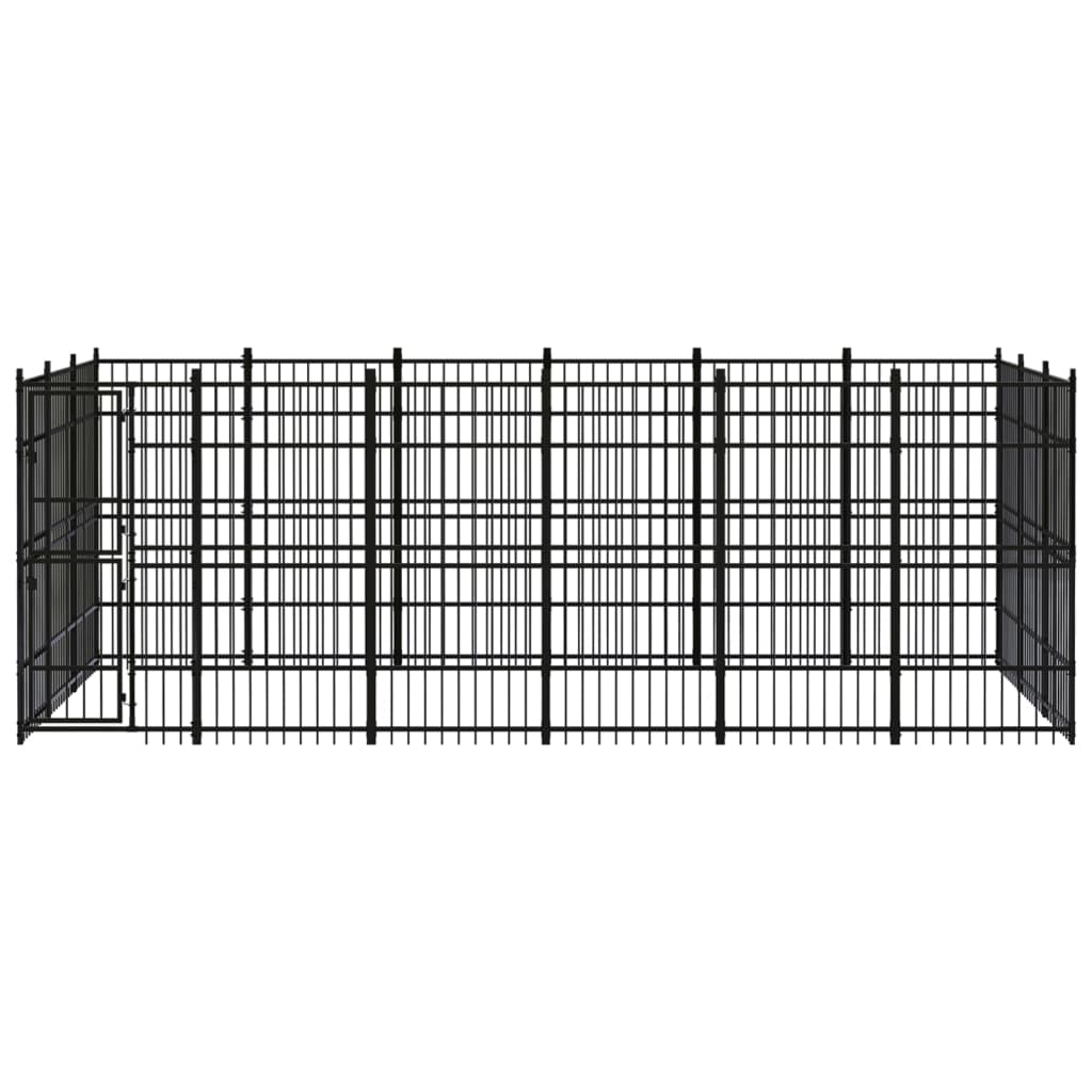 8720286871560_g_en_hd_1 vidaXL Outdoor Dog Kennel Steel 16.59 m² - Image 2