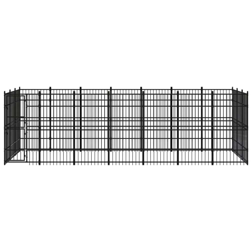 8720286871577_g_en_hd_1 vidaXL Outdoor Dog Kennel Steel 19.35 m² - Image 2