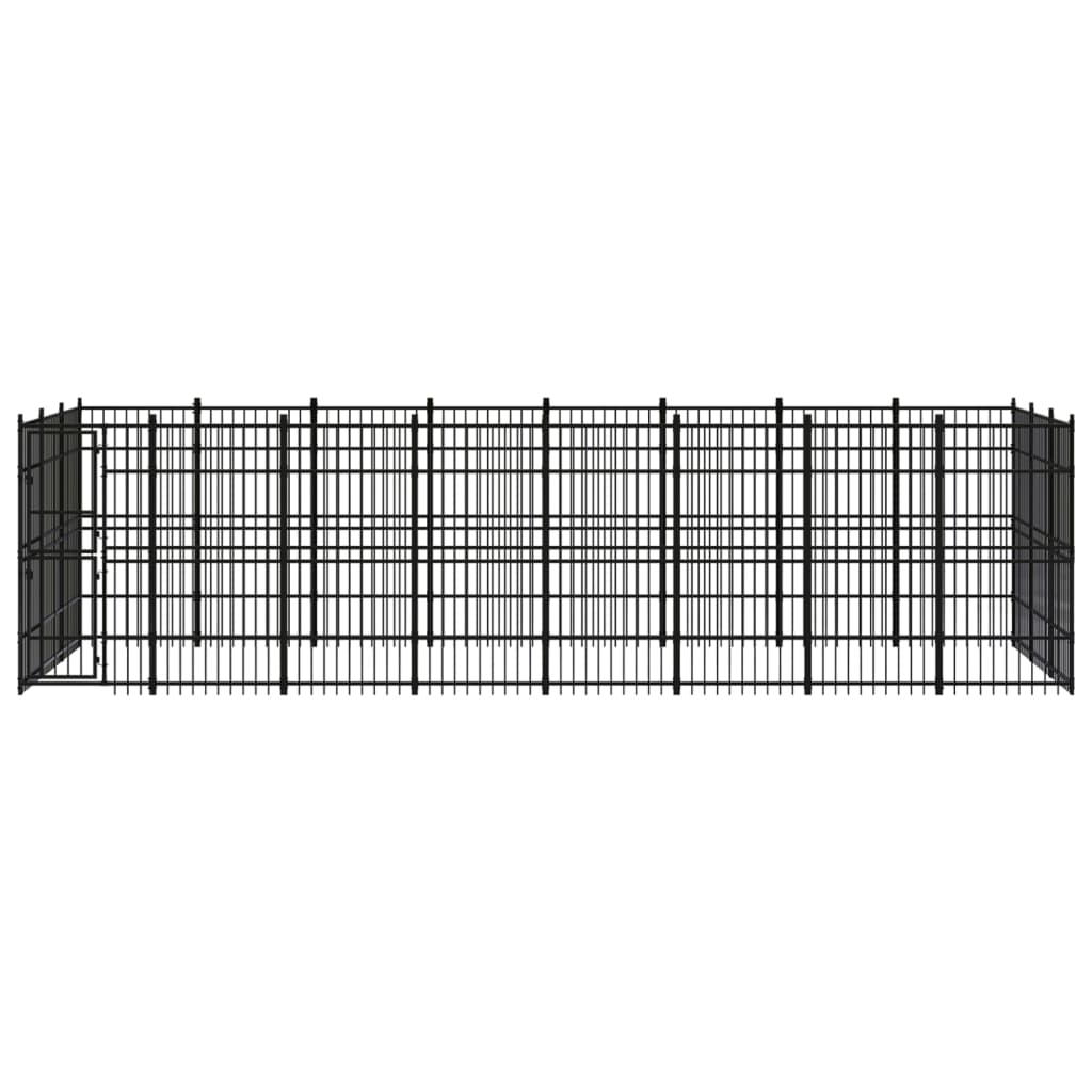 8720286871584_g_en_hd_1 vidaXL Outdoor Dog Kennel Steel 22.12 m² - Image 2