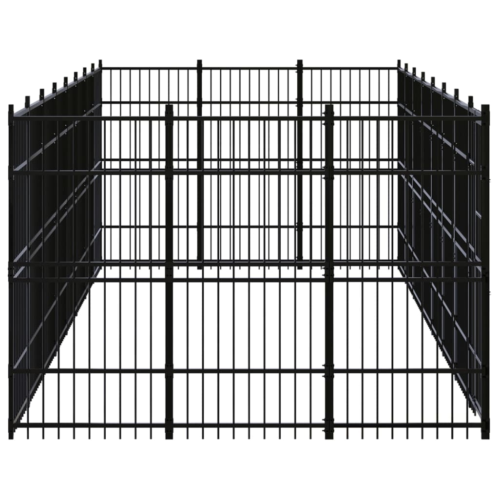 8720286871584_g_en_hd_2 vidaXL Outdoor Dog Kennel Steel 22.12 m² - Image 3