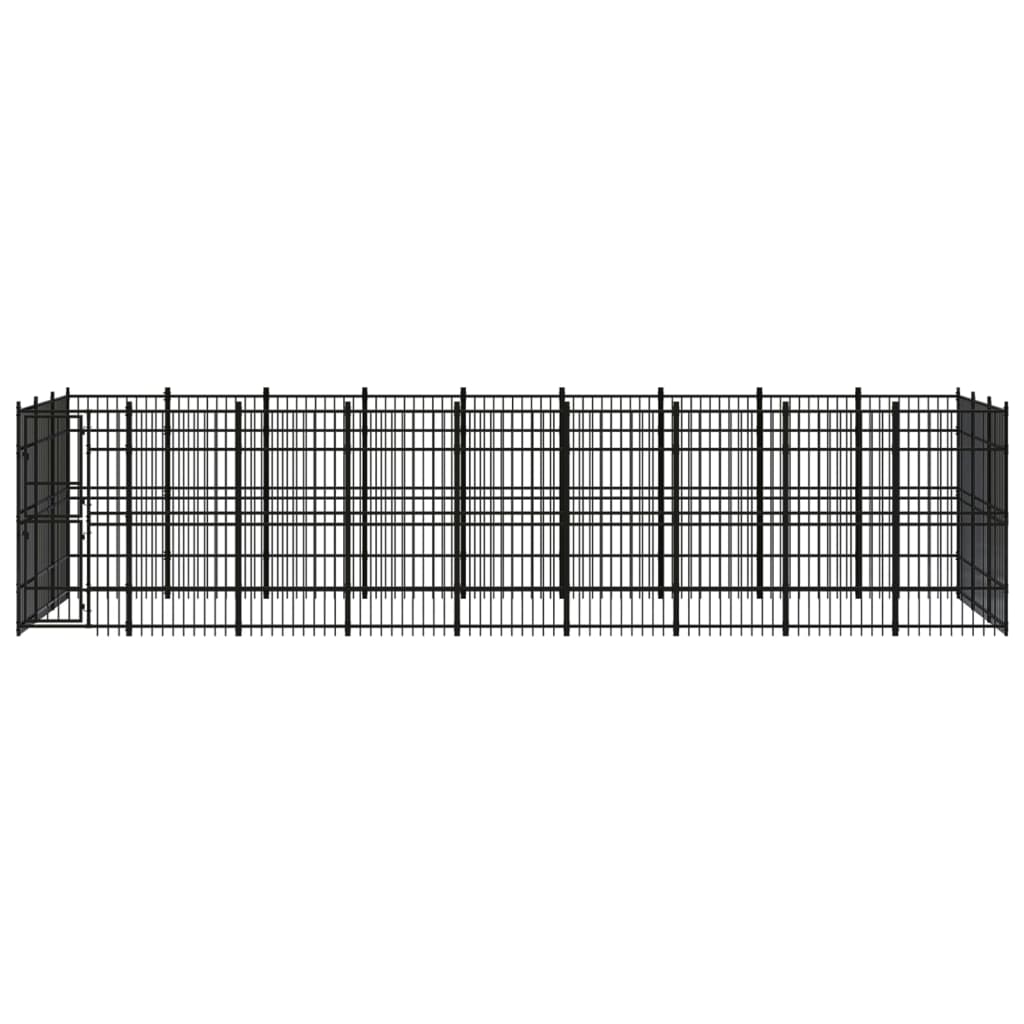 8720286871591_g_en_hd_1 vidaXL Outdoor Dog Kennel Steel 24.88 m² - Image 2