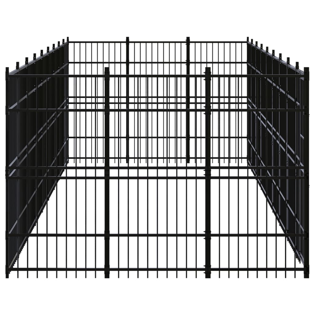 8720286871591_g_en_hd_2 vidaXL Outdoor Dog Kennel Steel 24.88 m² - Image 3