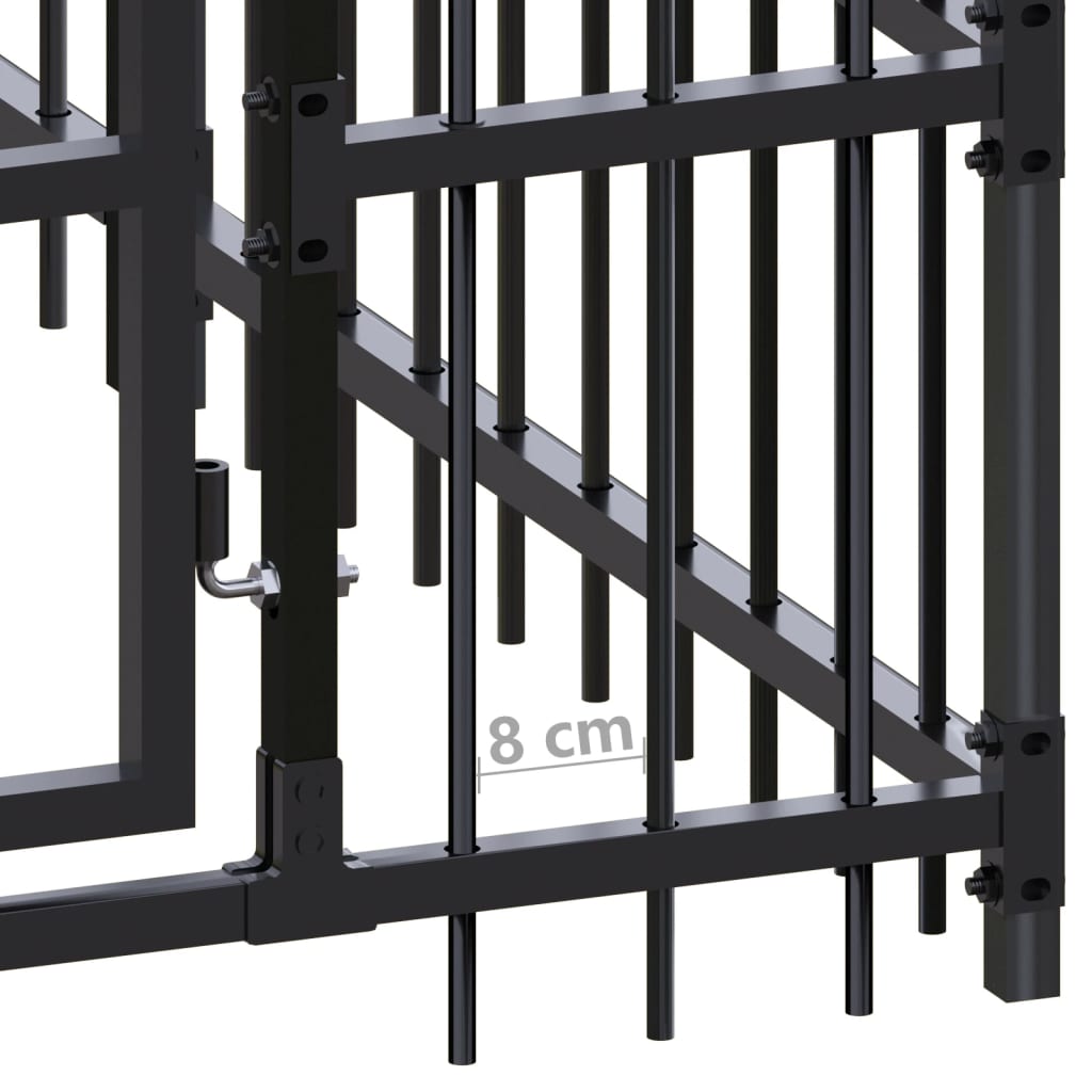 8720286871591_g_en_hd_5 vidaXL Outdoor Dog Kennel Steel 24.88 m² - Image 6