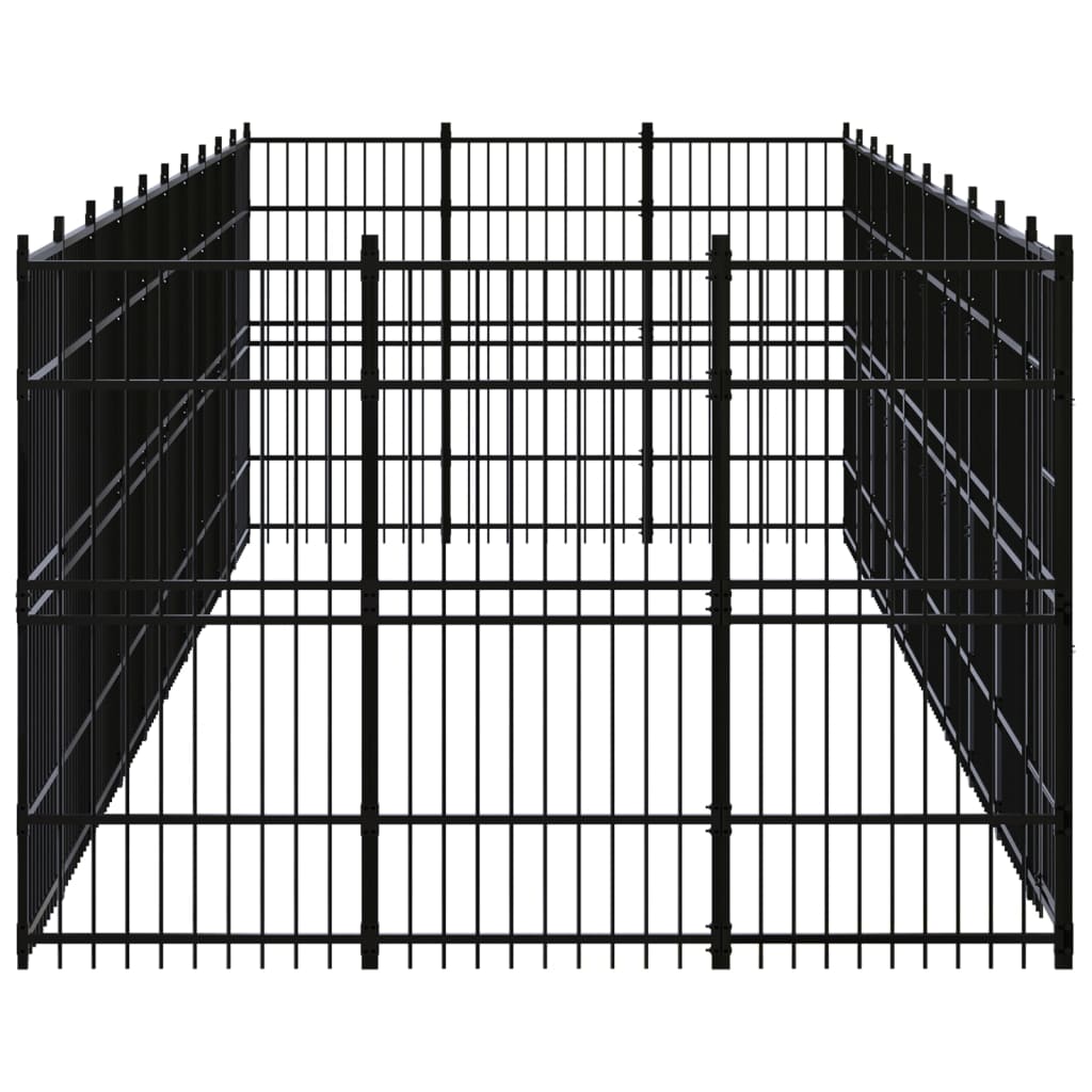8720286871607_g_en_hd_2 vidaXL Outdoor Dog Kennel Steel 27.65 m² - Image 3