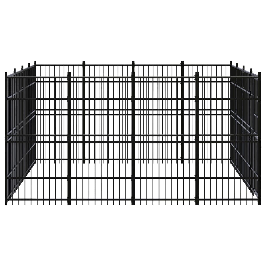 8720286871614_g_en_hd_2 vidaXL Outdoor Dog Kennel Steel 14.75 m² - Image 3