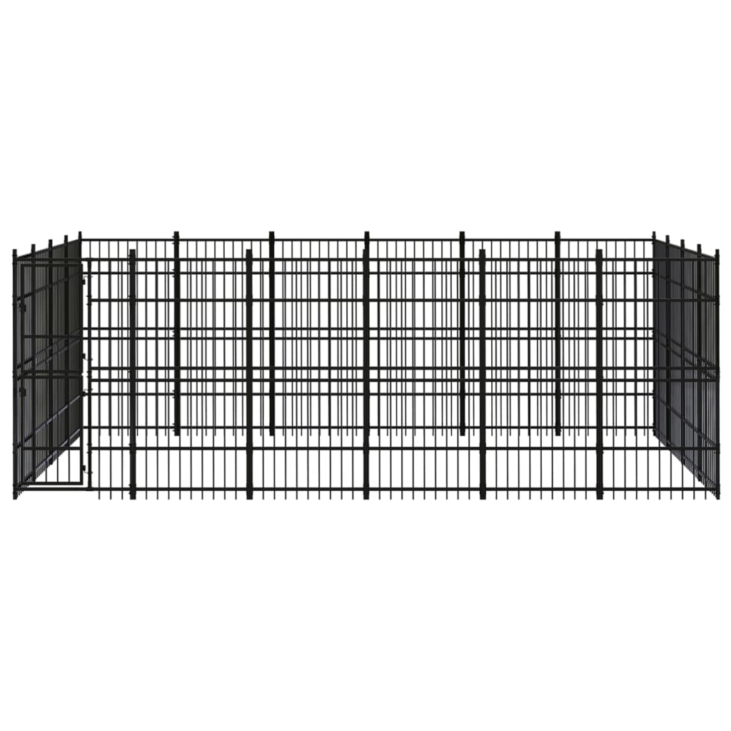8720286871638_g_en_hd_1 vidaXL Outdoor Dog Kennel Steel 22.12 m² - Image 2
