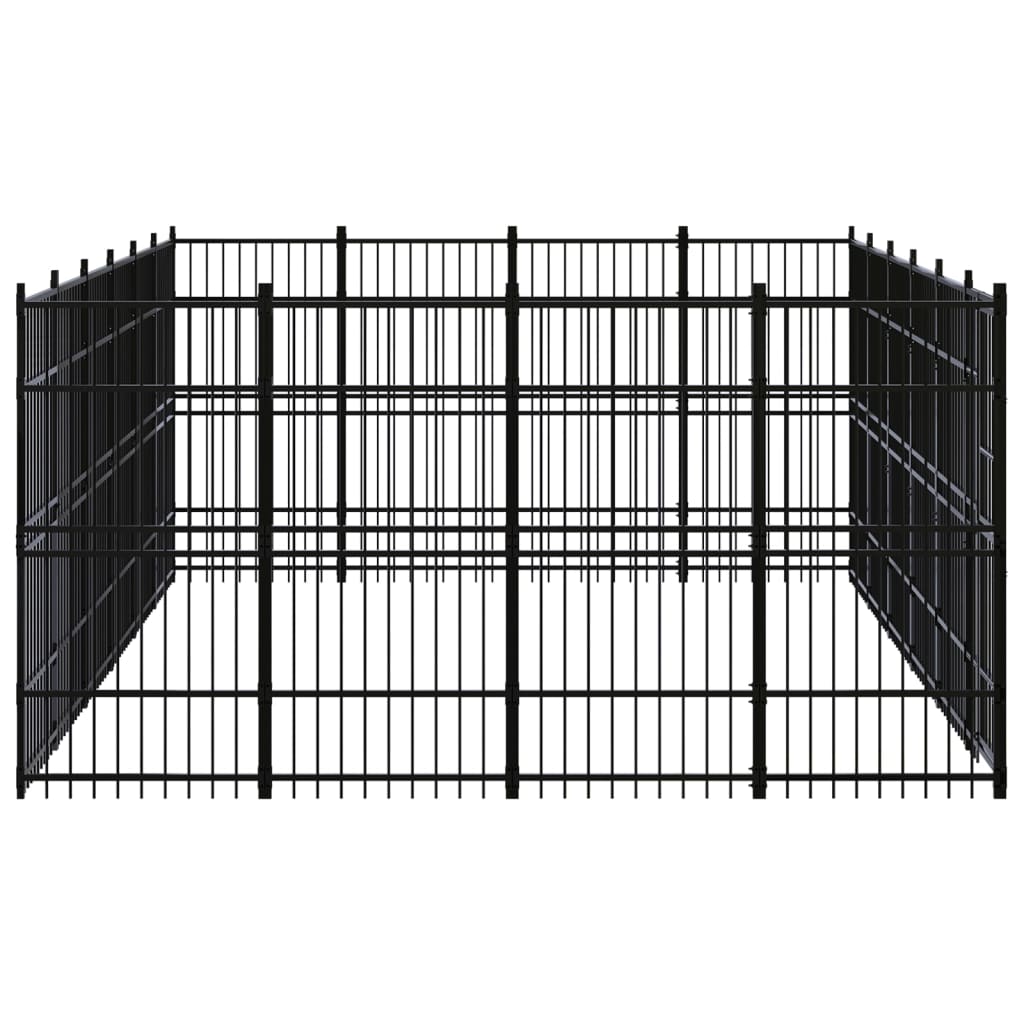 8720286871638_g_en_hd_2 vidaXL Outdoor Dog Kennel Steel 22.12 m² - Image 3