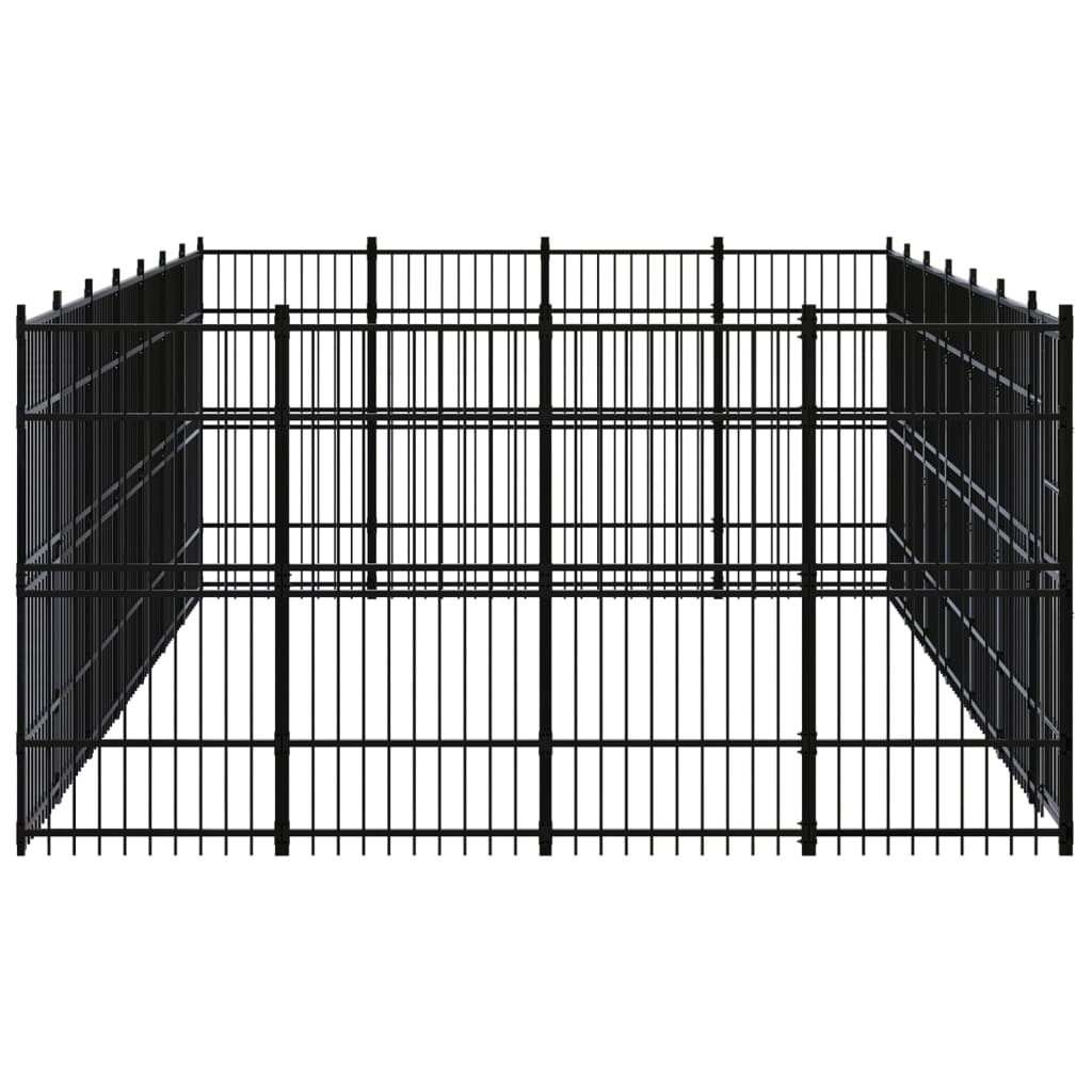 8720286871645_g_en_hd_2 vidaXL Outdoor Dog Kennel Steel 25.8 m² - Image 3